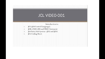 JCL | Job Control Language | 01 | Introduction