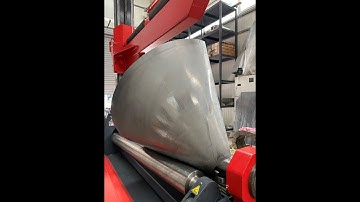 RMT R SMART 5-551 Special Machined Relief Top Roll to Allow Steep Cone to be Formed | RMT Plate Roll