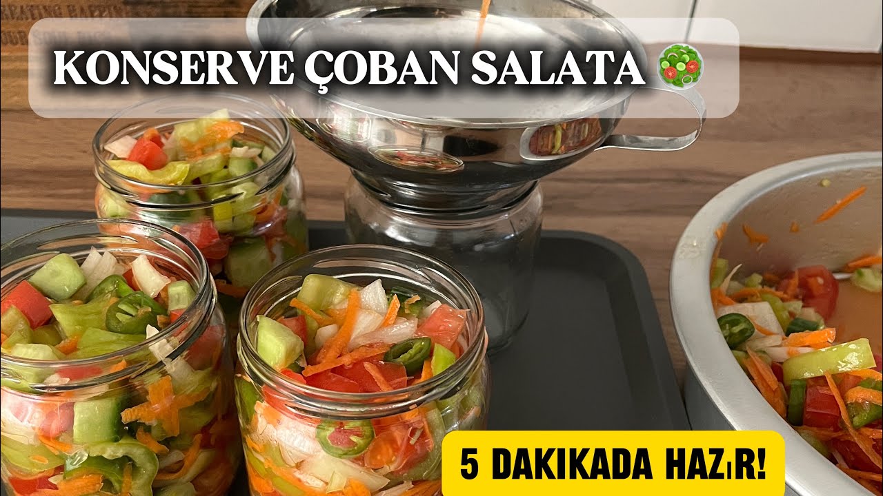 Çoban Salata Konservesi – Aç Hemen Tüket! 🌿 #konserve #pratiktarifler #yemektarifleri Çoban Salata Konservesi – Aç Hemen Tüket! 🌿 #konserve #pratiktarifler #yemektarifleri
