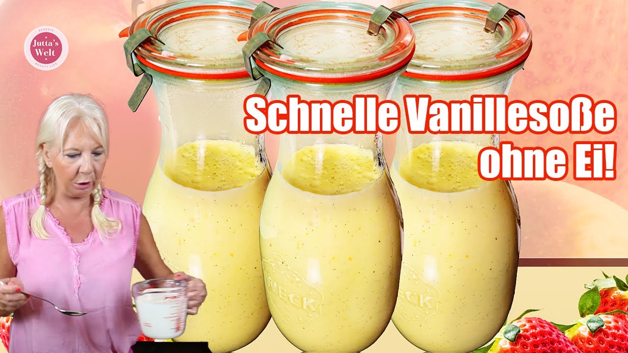 Vanillesoße ohne Ei in 5 Minuten gezaubert, einfach & gelingsicher 😋❗So lecker😋