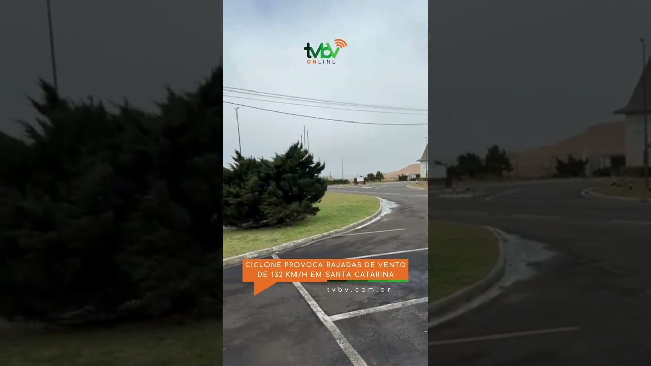 Ciclone provoca rajadas de vento de 132 km/h em Santa Catarina