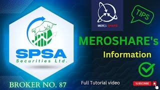MEROSHARE INFORMATION FOR BEGINNERS MEROSHAREक प रय ग कसर गर
