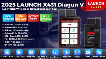LANCERING X431 Diagun V bidirectionele scantool – volledige review, functies en live diagnostisch...
