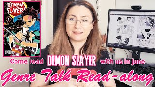 June Read Along Book Announcement | Demon Slayer| Genre Talk Live | Alina Popescu & Nicki J. Makrus