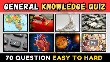 General Knowledge 🧠 70 Questions – Easy, Medium & Hard Levels | Ultimate Quiz Challenge