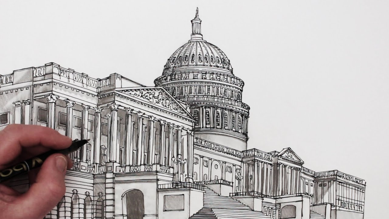 capitol building drawing