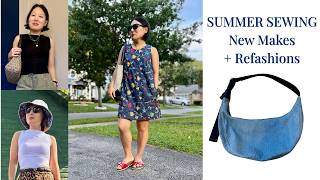 Summer Sewing Recap: Ashton Dress Hack, Refashions & Bag Making