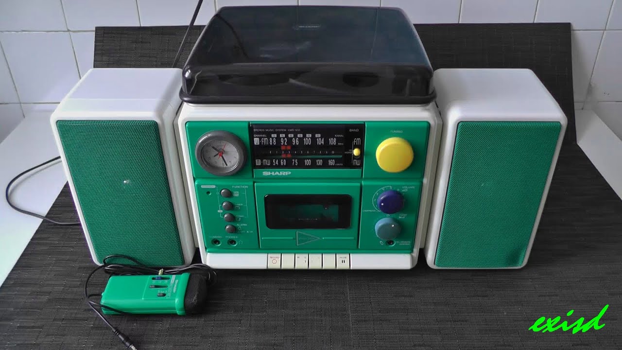 Sharp CMS-N10 stereo music system 1988 music center - YouTube