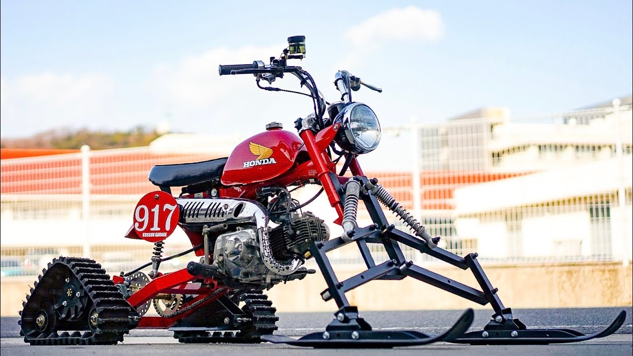 雪専用に魔改造 モンキーにクローラーつけてみた Turbo Bee 自動車 バイク動画のターボビー