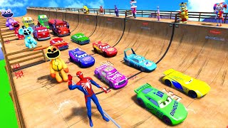 GTA V SPIDERMAN 2, FIVE NIGHTS AT FREDDY'S, POPPY PLAYTIME CHAPTER 3 Join in Epic New Stunt Racing