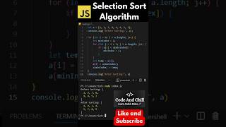 #2 (Method 2): Sorting: Using Selection Sort in JavaScript! 🚀| #codingshorts