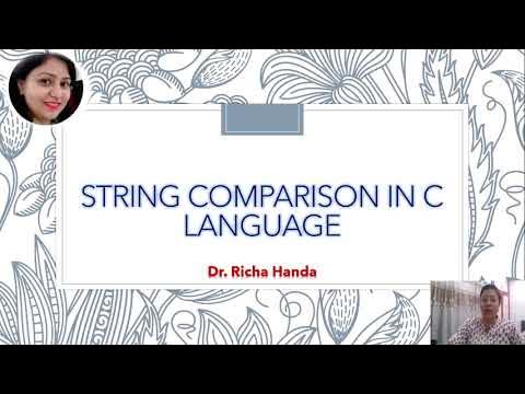 String Comparison in C Language - YouTube
