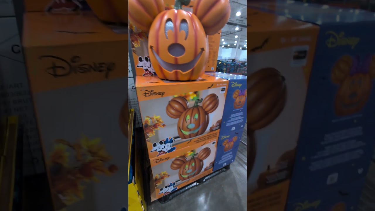 Disney pumpkin display at Costco 