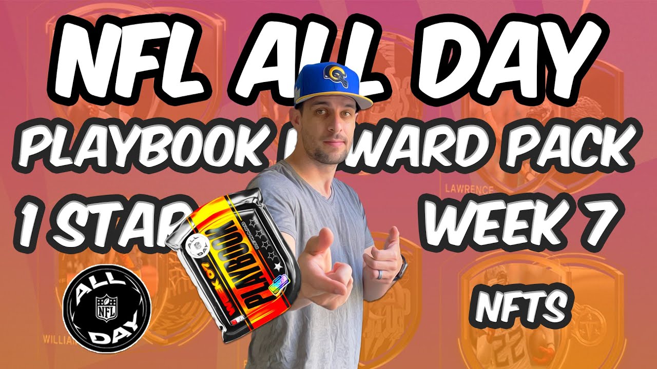 NFL ALL DAY - Week 7 Playbook One Star Reward NFT Pack Reveal!