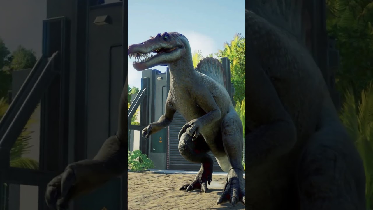 T.Rex "Rexy" vs Spinosaurus "JP3" - Jurassic World Evolution 2.