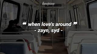 when love's around || zayn (tradução pt-br)