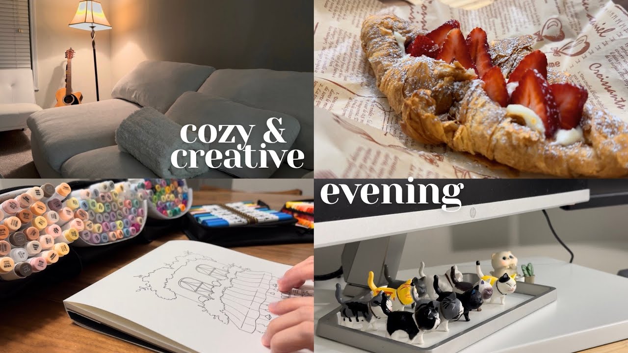 Cozy Evening After Work | Small Reset, Tea & Art Vlog