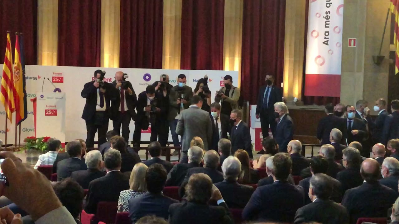 Ambiente en la sede de Foment del Treball