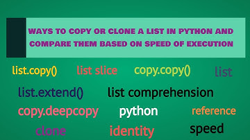 Different Python List copy/clone and their execution speed