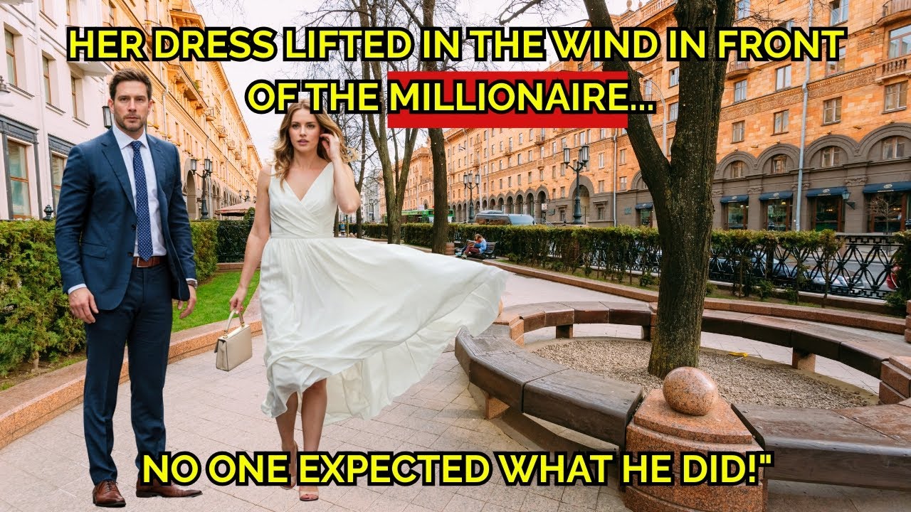 Her Dress Flew Up in Front of a Millionaire… No One Expected What He Did Next!