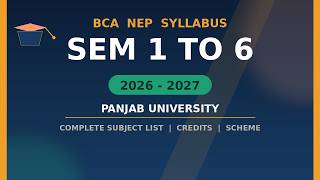 BCA NEP syllabus panjab university session 2026-2027 sem 1 to 6