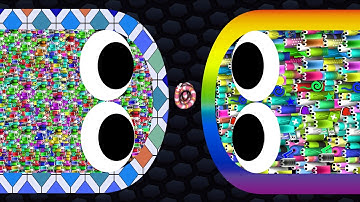 【 Slitherio YouTube 】 Great Snake vs Robots AI Slitherio Gameplay Record