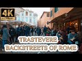 Walking in Neighborhoods of Rome (Trastevere) 2019 Italy 4K