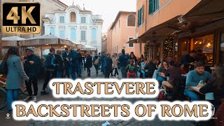 Walking in Neighborhoods of Rome (Trastevere) 2019 Italy 4K