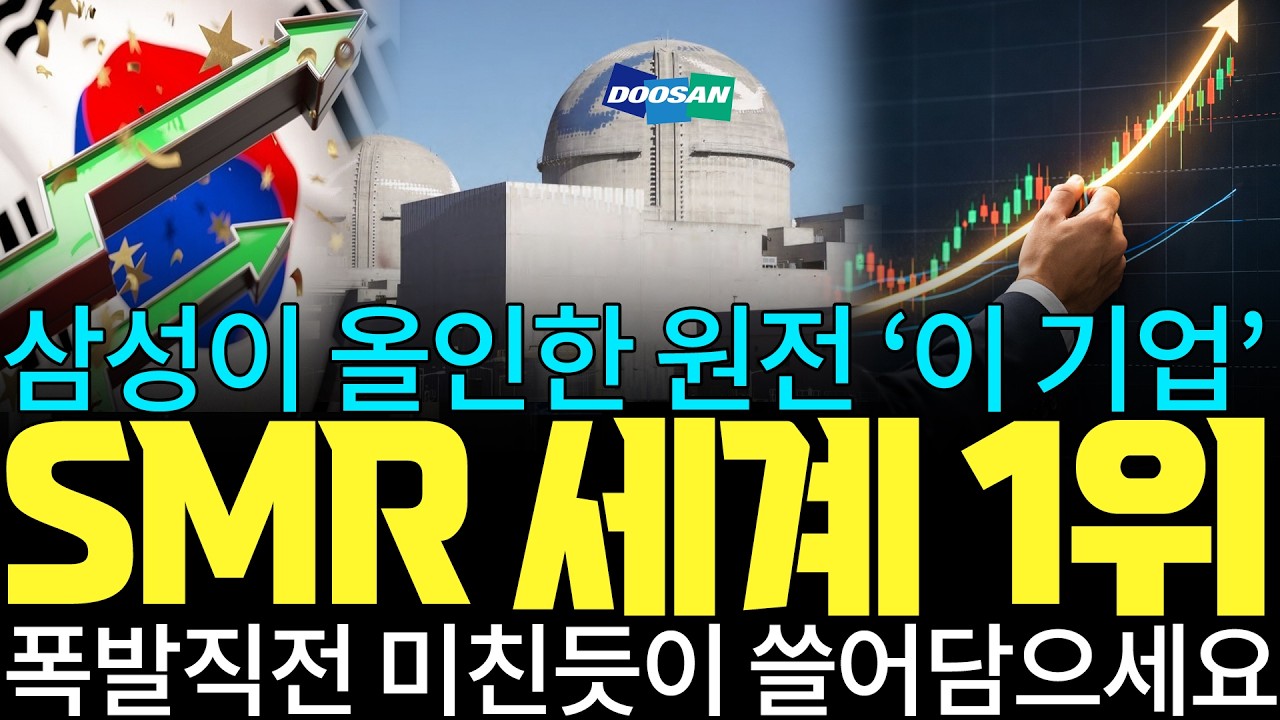 [주식] 삼성이 올인한 원전 '이기업' SMR 세계 1위 폭발직전 미친듯이 쓸어담으세요