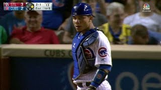 STL@CHC: Contreras catches Carpenter stealing 