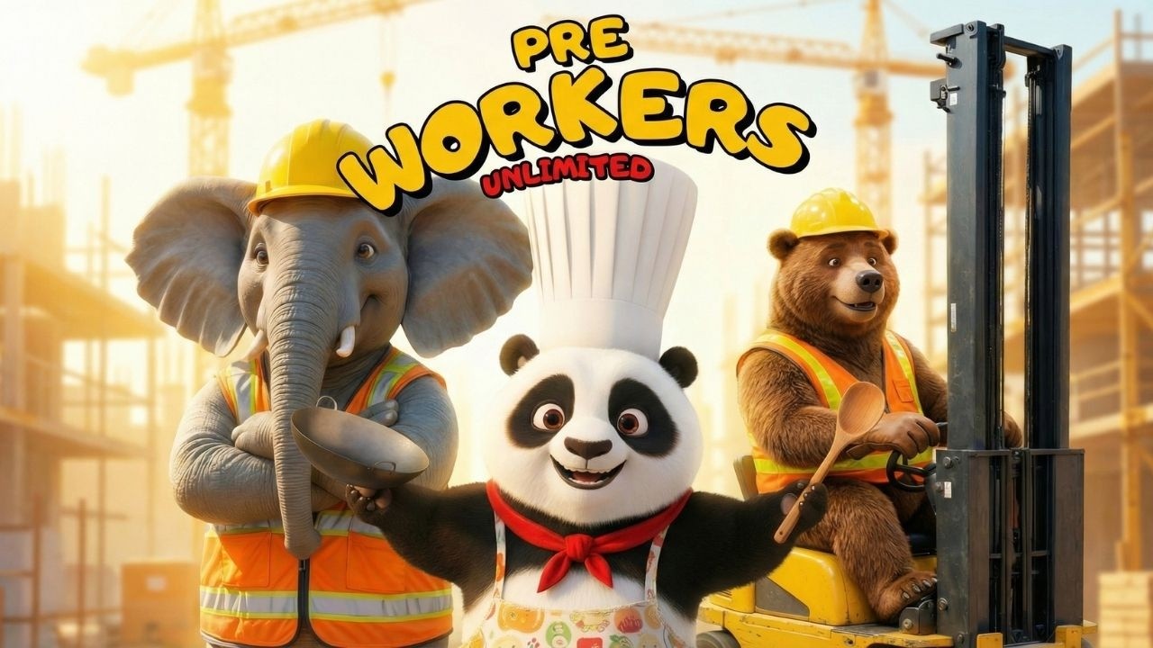 This Construction Site is TOTAL CHAOS! 🐼🏗️ (PREWORKERS Official Music Video)