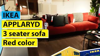 Ikea Applaryd 3 seater sofa Red color version