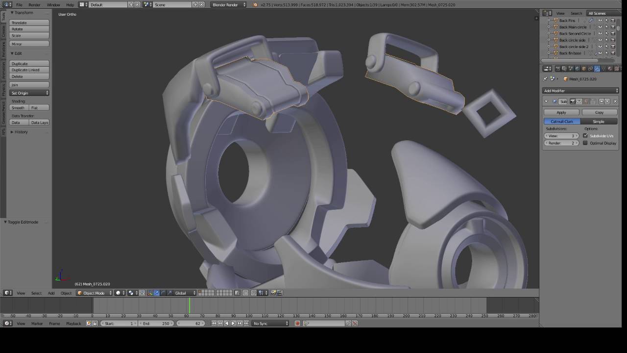 3D Modeling: Tracer cosplay progress 1