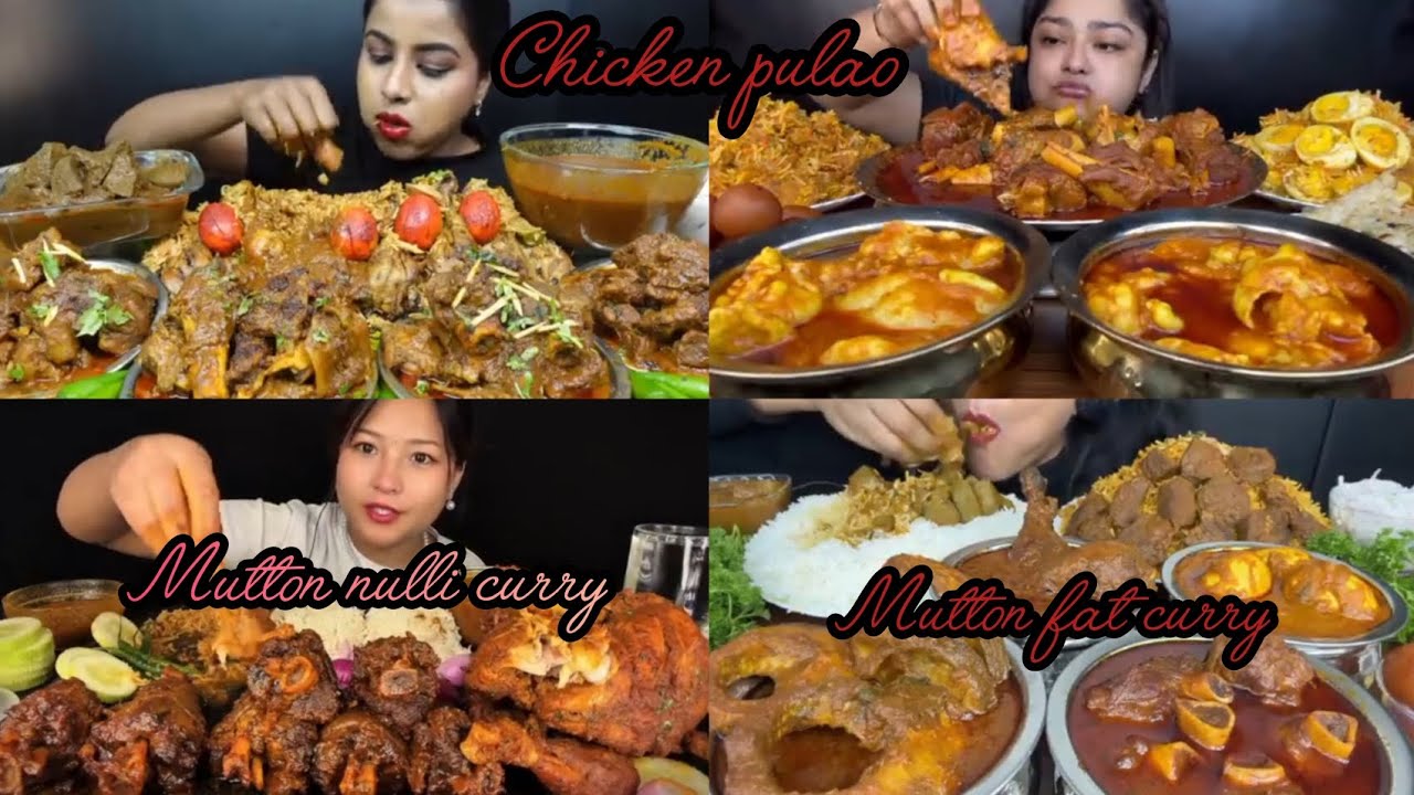 Eating mutton curry , chicken biryani 🍛