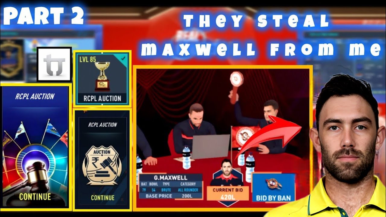 They Steal Maxwell From Me In RCPL AUCTION In Real Cricket 24 