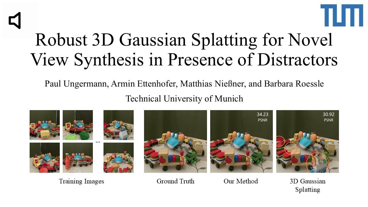 Robust 3D Gaussian Splatting for Novel View Synthesis in Presence of ...