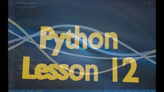 Python Lesson 12 : Functions - part 1