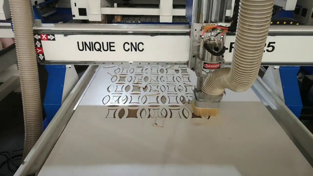 Unique CNC 3 axis cnc router cutting 5mm MDF - YouTube