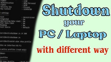 Shutdown (With Coding) Your PC/Laptop With Different Way || Shutdown Window PC With Command Prompt