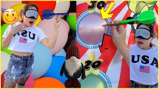 The Balloon Challenge: Dart Popping Balloons Blindfolded?