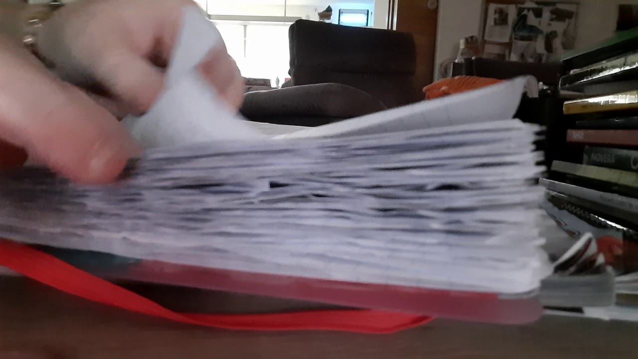 ASMR  slow page turning crumbled note-book