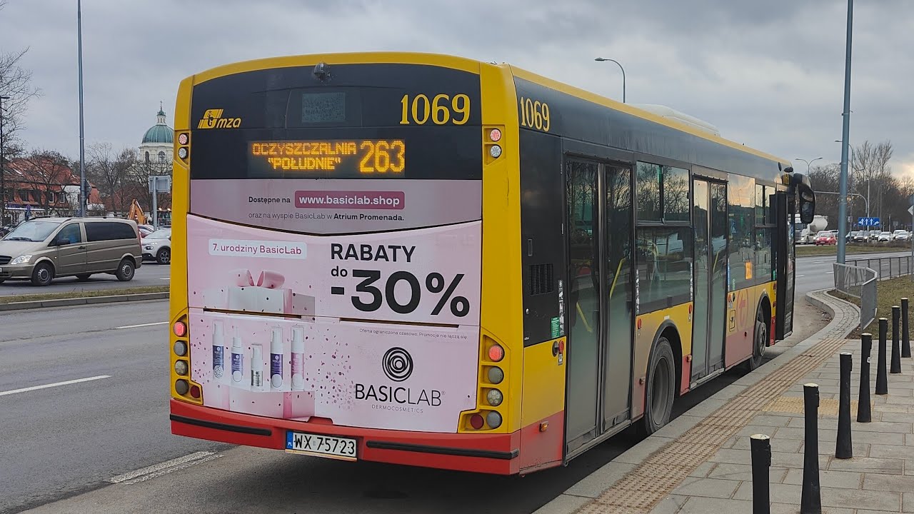 Linia 263 - Solbus SM12 ( 10m ) #1069 - MZA Warszawa