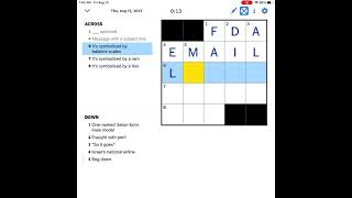 NYT daily mini crossword puzzle(Aug 12)