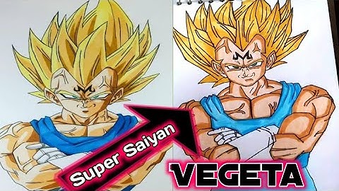 How to draw easy step-by-step super Saiyan vegeta vs Beerus Dragon ball