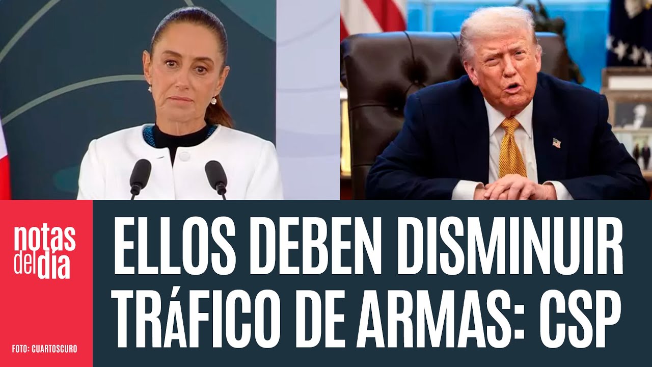 Acá no dormimos, EU debe hacer su parte allá con armas y consumo, responde Sheinbaum