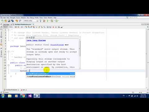 How to Run object finalization using System class in Java Netbeans