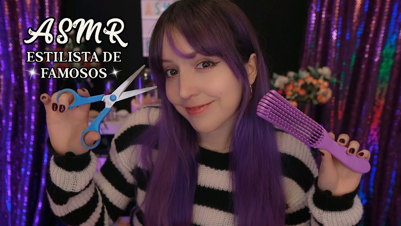 ⭐ASMR Estilista de✨FAMOSOS✨Eres una Estrella [Sub] Peluquería, Maquillaje, Outfit, Sonidos de Lluvia