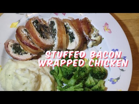 Stuffed Bacon Wrapped Chicken / Stuffed Bacon Wrapped Chicken Recipe