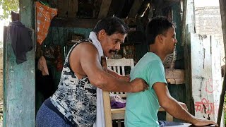 Billu Barber Power Hand Head And Back Mage With Taping Sound And Village Therapy. Asmr