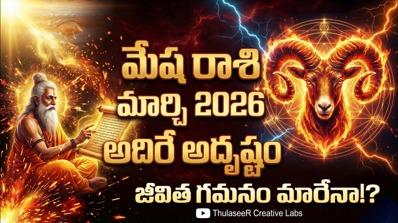 మేషరాశి మార్చి 2026 రాశిఫలాలు🔥అదిరే అదృష్టం | Aries Horoscope March 2026
